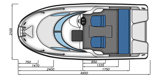Схема моторной лодки Бестер-500