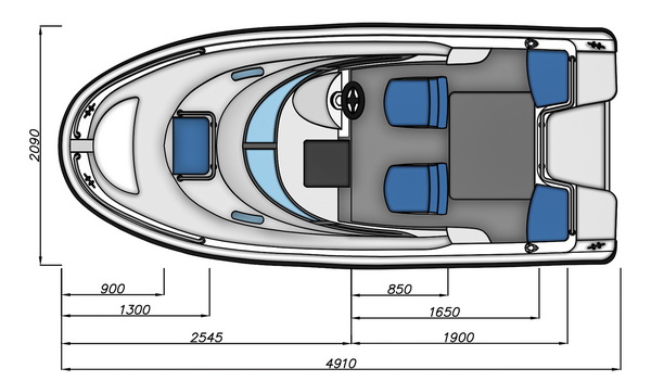 Схема моторной лодки Бестер-500Р